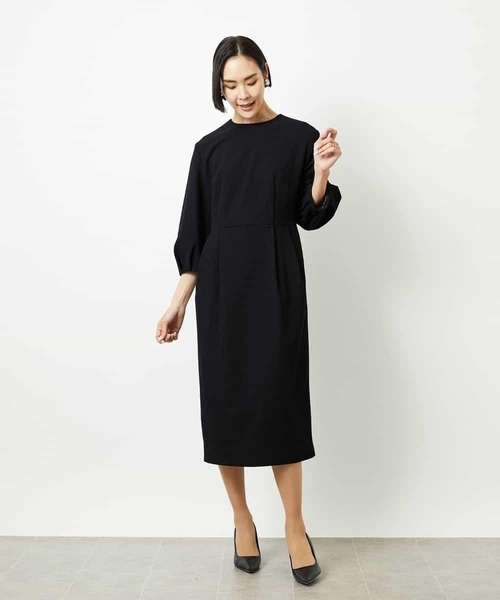 MICHEL KLEIN（ミッシェル・クラン）の「［オケージョン/セレモニー］スリーブコンシャスワンピース（ワンピース・レディース・ネイビー/ブラック・38）」の19枚目の写真