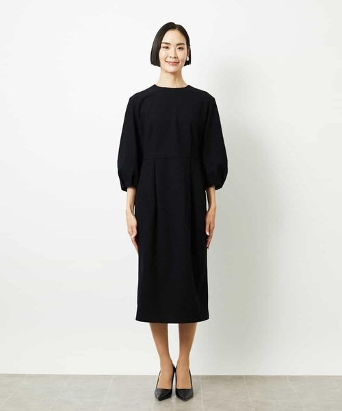 MICHEL KLEIN（ミッシェル・クラン）の「［オケージョン/セレモニー］スリーブコンシャスワンピース（ワンピース・レディース・ネイビー/ブラック・38）」の14枚目の写真