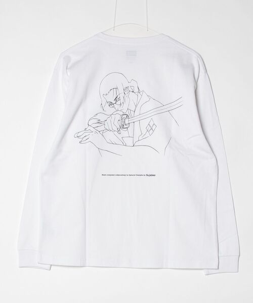 YEN TOWN MARKET(イェンタウンマーケット)の「【SAMURAI CHAMPLOO】JIN シルエット ロングスリーブTEE(Tシャツ/カットソー・メンズ・ブラック/ホワイト・XL/L/M)」の9枚目の写真