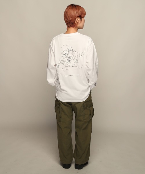 YEN TOWN MARKET(イェンタウンマーケット)の「【SAMURAI CHAMPLOO】JIN シルエット ロングスリーブTEE(Tシャツ/カットソー・メンズ・ブラック/ホワイト・XL/L/M)」の6枚目の写真