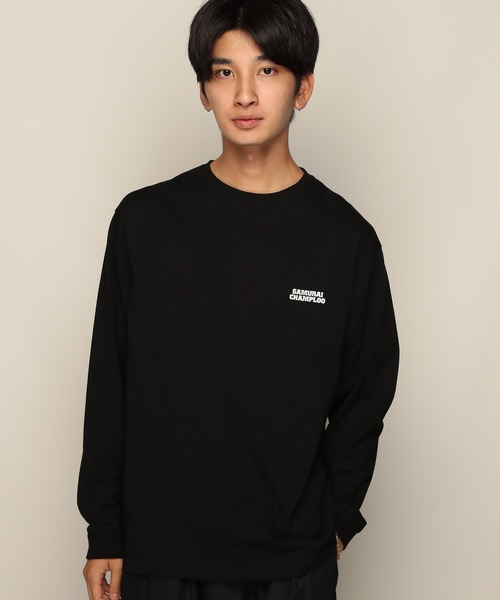 YEN TOWN MARKET(イェンタウンマーケット)の「【SAMURAI CHAMPLOO】JIN シルエット ロングスリーブTEE(Tシャツ/カットソー・メンズ・ブラック/ホワイト・XL/L/M)」の7枚目の写真