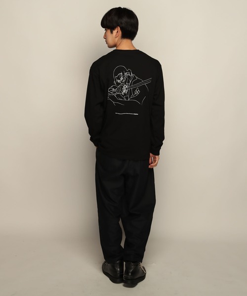 YEN TOWN MARKET(イェンタウンマーケット)の「【SAMURAI CHAMPLOO】JIN シルエット ロングスリーブTEE(Tシャツ/カットソー・メンズ・ブラック/ホワイト・XL/L/M)」の3枚目の写真