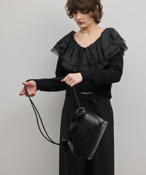 GRACE CONTINENTAL（グレースコンチネンタル）の「ADD CULUMN LONG SHLD BAG（ハンドバッグ・レディース・ブラック/ホワイト・FREE）」の7枚目の写真