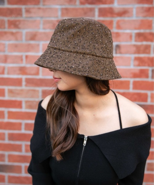 GORGE(ゴージ)の「《レオパード×キラッと加工》バケットハット 秋冬◎(ハット・レディース・ブラウン/アイボリー/グレー・F)」の7枚目の写真