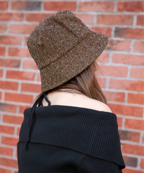 GORGE(ゴージ)の「《レオパード×キラッと加工》バケットハット 秋冬◎(ハット・レディース・ブラウン/アイボリー/グレー・F)」の8枚目の写真