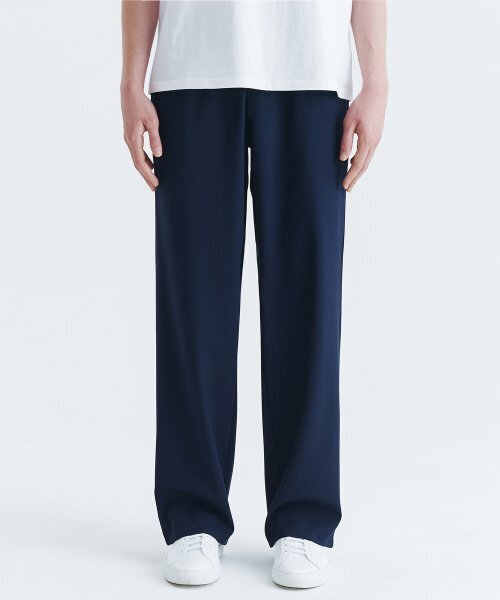 WHOLOVESART(フーラブズアート)の「Unisex semi-wide banding slacks - navy(スラックス・レディース・その他・SMALL/MEDIUM/LARGE/X-LARGE/XX-LARGE)」の1枚目の写真