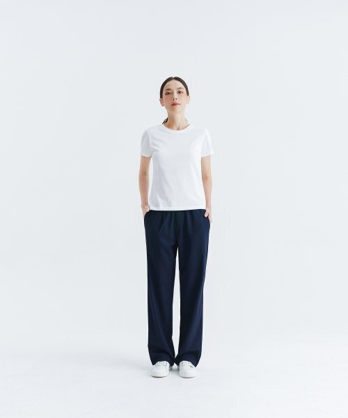 WHOLOVESART(フーラブズアート)の「Unisex semi-wide banding slacks - navy(スラックス・レディース・その他・SMALL/MEDIUM/LARGE/X-LARGE/XX-LARGE)」の5枚目の写真