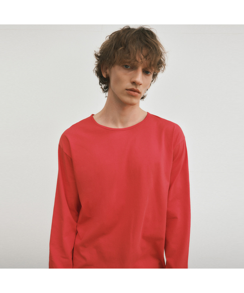 WEDNESDAY OASIS（ウェンズデーオアシス）の「レイヤードソフトタッチTシャツ_6COLOR(W25-TP36)（Tシャツ/カットソー・メンズ・ホワイト/Mustard/レッド/ブラック/ブルー/グレー・MEDIUM/LARGE）」の6枚目の写真