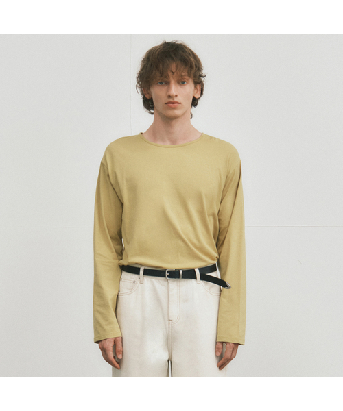 WEDNESDAY OASIS（ウェンズデーオアシス）の「レイヤードソフトタッチTシャツ_6COLOR(W25-TP36)（Tシャツ/カットソー・メンズ・ホワイト/Mustard/レッド/ブラック/ブルー/グレー・MEDIUM/LARGE）」の5枚目の写真