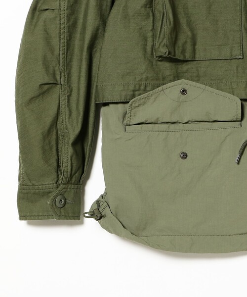 BEAMS（ビームス）の「M65 レイヤード ジャケット【ワイドフィット】（ミリタリージャケット・メンズ・ブラック/オリーブ・XL/M/L/S）」の9枚目の写真