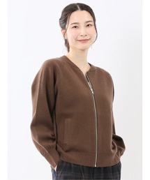 m.f.editorial | 【ストレッチ ウォッシャブル ニットアウター】m.f.エディトリアルレディース ZIP ニットブルゾン(ニット/セーター)