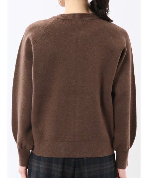 m.f.editorial（エムエフエディトリアル）の「【ストレッチ ウォッシャブル ニットアウター】m.f.エディトリアルレディース ZIP ニットブルゾン（ニット/セーター・レディース・ブラック/ブラウン・MEDIUM）」の7枚目の写真
