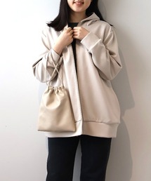 MB mint breeze（エムビーミントブリーズ）の「【L～6L 大きいサイズ】ダンボールニットミドル丈パーカー（パーカー）」