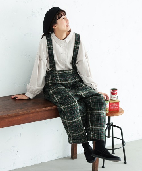 soulberry（ソウルベリー）の「「チェックらぼ」のタータンチェックなサスペンダーパンツ（その他パンツ・レディース・グリーン・M/L/LL/3L/4L/5L）」の21枚目の写真