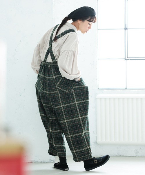 soulberry（ソウルベリー）の「「チェックらぼ」のタータンチェックなサスペンダーパンツ（その他パンツ・レディース・グリーン・M/L/LL/3L/4L/5L）」の20枚目の写真