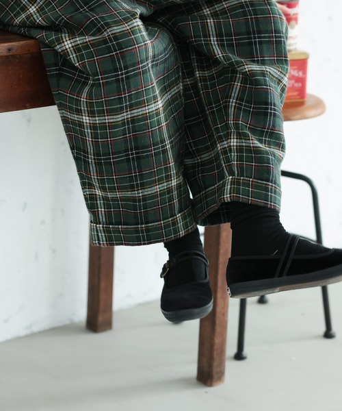 soulberry（ソウルベリー）の「「チェックらぼ」のタータンチェックなサスペンダーパンツ（その他パンツ・レディース・グリーン・M/L/LL/3L/4L/5L）」の19枚目の写真