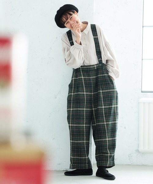 soulberry（ソウルベリー）の「「チェックらぼ」のタータンチェックなサスペンダーパンツ（その他パンツ・レディース・グリーン・M/L/LL/3L/4L/5L）」の18枚目の写真