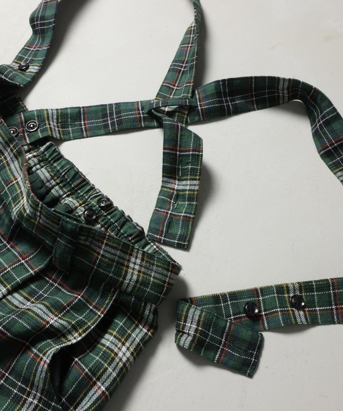 soulberry（ソウルベリー）の「「チェックらぼ」のタータンチェックなサスペンダーパンツ（その他パンツ・レディース・グリーン・M/L/LL/3L/4L/5L）」の16枚目の写真
