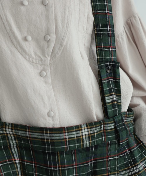 soulberry（ソウルベリー）の「「チェックらぼ」のタータンチェックなサスペンダーパンツ（その他パンツ・レディース・グリーン・M/L/LL/3L/4L/5L）」の14枚目の写真