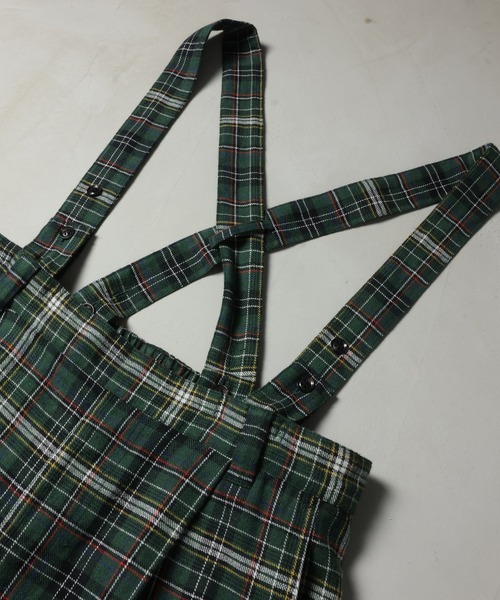 soulberry（ソウルベリー）の「「チェックらぼ」のタータンチェックなサスペンダーパンツ（その他パンツ・レディース・グリーン・M/L/LL/3L/4L/5L）」の12枚目の写真