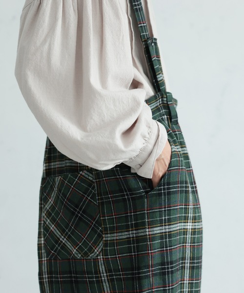 soulberry（ソウルベリー）の「「チェックらぼ」のタータンチェックなサスペンダーパンツ（その他パンツ・レディース・グリーン・M/L/LL/3L/4L/5L）」の9枚目の写真