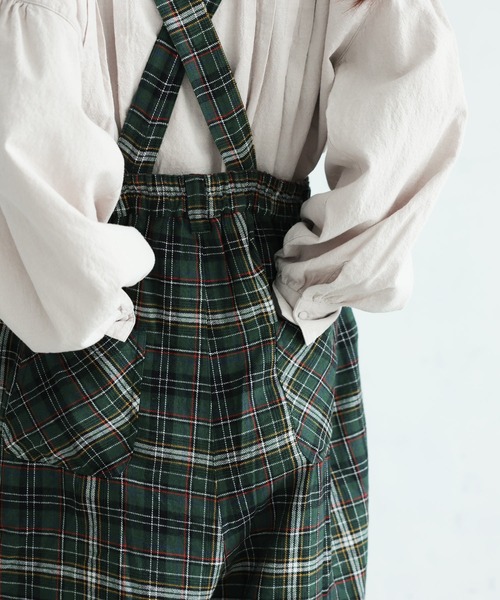 soulberry（ソウルベリー）の「「チェックらぼ」のタータンチェックなサスペンダーパンツ（その他パンツ・レディース・グリーン・M/L/LL/3L/4L/5L）」の8枚目の写真