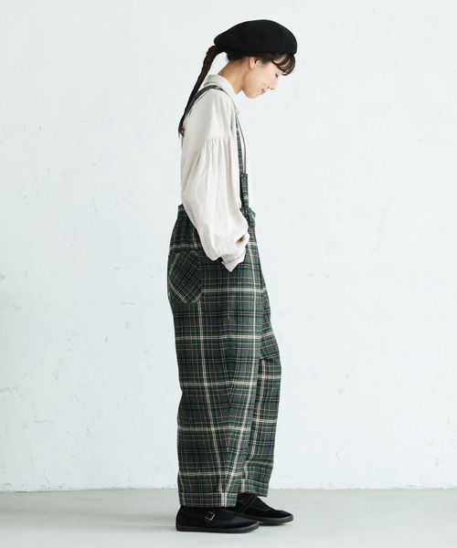 soulberry（ソウルベリー）の「「チェックらぼ」のタータンチェックなサスペンダーパンツ（その他パンツ・レディース・グリーン・M/L/LL/3L/4L/5L）」の6枚目の写真