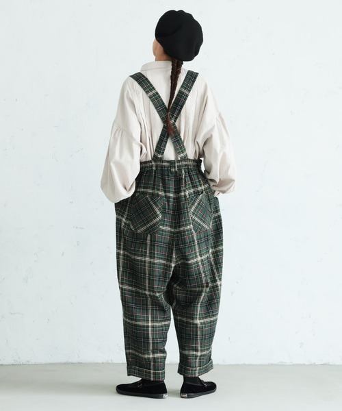 soulberry（ソウルベリー）の「「チェックらぼ」のタータンチェックなサスペンダーパンツ（その他パンツ・レディース・グリーン・M/L/LL/3L/4L/5L）」の3枚目の写真