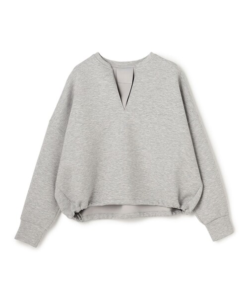 UNFILO(アンフィーロ)の「BEAUTY FORM JERSEY キーネック トップス(スウェット・レディース・ネイビー系/ベージュ系/ライトグレー系・SMALL/MEDIUM)」の10枚目の写真
