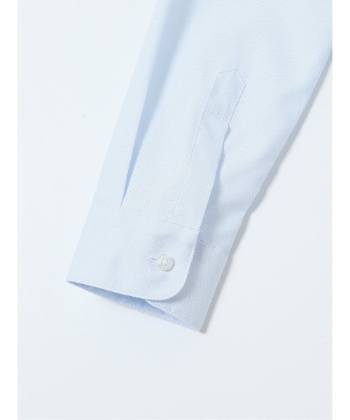 m.f.editorial(エムエフエディトリアル)の「【透け防止 形態安定 UVカット】m.f.エディトリアル レディース リボン脱着 ビジネス ドレス 長袖 ブラウス(ビジネスシャツ・レディース・ホワイト/ピンク系その他/サックスブルー・MEDIUM/LARGE/X-LARGE/S)」の10枚目の写真