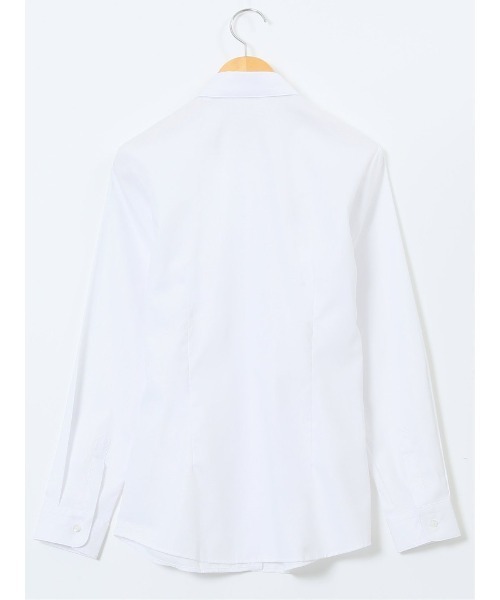 m.f.editorial(エムエフエディトリアル)の「【透け防止 形態安定 UVカット】m.f.エディトリアル レディース リボン脱着 ビジネス ドレス 長袖 ブラウス(ビジネスシャツ・レディース・ホワイト/ピンク系その他/サックスブルー・MEDIUM/LARGE/X-LARGE/S)」の13枚目の写真