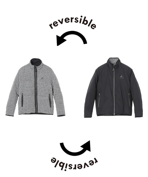 B.C STOCK（ベーセーストック）の「METORO FLEEX リバーシブルブルゾン（ブルゾン・メンズ・ライトグレー/ブラック/ネイビー・MEDIUM/LARGE）」の2枚目の写真