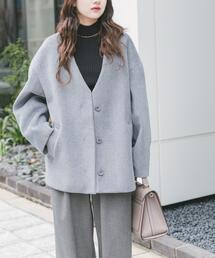 ITEMS URBANRESEARCH | ノーカラーコクーンジャケット(ノーカラージャケット)