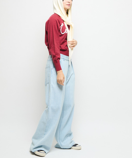 CONVERSE TOKYO(コンバーストウキョウ)の「SPINDLE LOGO SHORT KNIT(ニット/セーター・レディース・ブラック/セージグリーン/グレー/レッド/ピンク・FREE)」の7枚目の写真