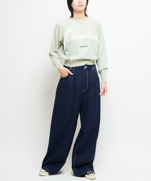 CONVERSE TOKYO(コンバーストウキョウ)の「SPINDLE LOGO SHORT KNIT(ニット/セーター・レディース・ブラック/セージグリーン/グレー/レッド/ピンク・FREE)」の10枚目の写真