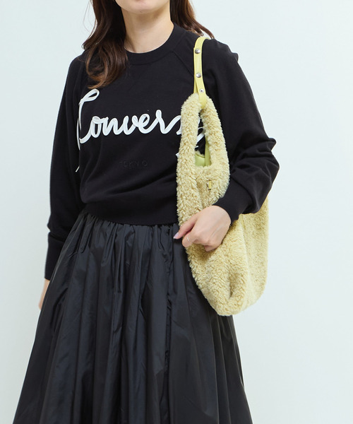 CONVERSE TOKYO(コンバーストウキョウ)の「SPINDLE LOGO SHORT KNIT(ニット/セーター・レディース・ブラック/セージグリーン/グレー/レッド/ピンク・FREE)」の11枚目の写真
