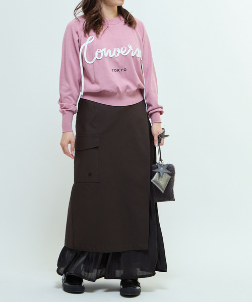 CONVERSE TOKYO(コンバーストウキョウ)の「SPINDLE LOGO SHORT KNIT(ニット/セーター・レディース・ブラック/セージグリーン/グレー/レッド/ピンク・FREE)」の19枚目の写真