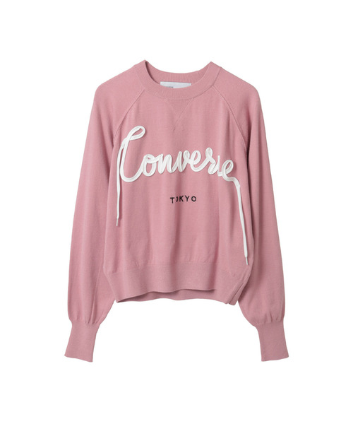 CONVERSE TOKYO(コンバーストウキョウ)の「SPINDLE LOGO SHORT KNIT(ニット/セーター・レディース・ブラック/セージグリーン/グレー/レッド/ピンク・FREE)」の20枚目の写真