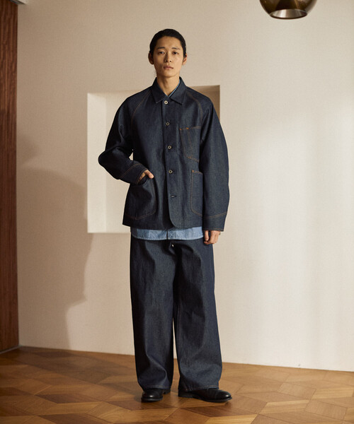セール】【日本製】JAPAN DENIM COVERALL JACKET/ジャパンデニム