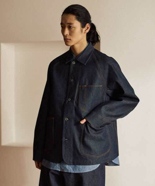 【ancellm】DENIM COVERALL デニムカバーオールジャケット ANCELLM - DENIM COVERALL | INDIGO | カバーオール | NapsNote