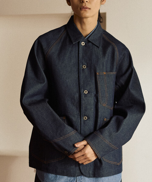 日本製】JAPAN DENIM COVERALL JACKET/ジャパンデニムカバーオール