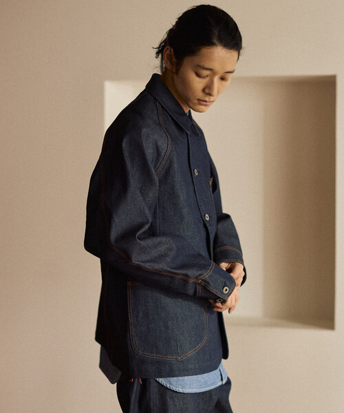 セール】【日本製】JAPAN DENIM COVERALL JACKET/ジャパンデニム