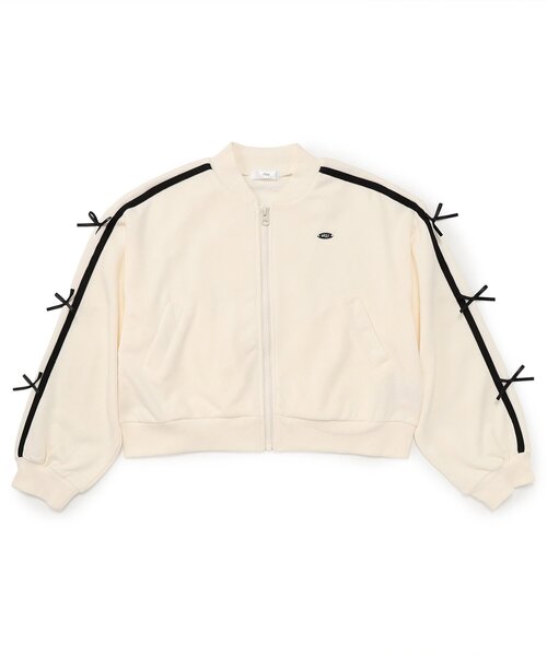 algy(アルジー)の「りぼんラインジャージセットアップ(セットアップ・キッズ・アイボリー/ブラック・160/150/140/130)」の15枚目の写真