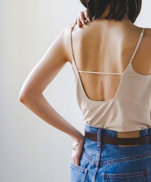 Noble（ノーブル）の「バックラインスイマーキャミ（その他アンダーウェア/インナー・レディース・ライトグレー/ホワイト/ブラック・FREE）」の6枚目の写真