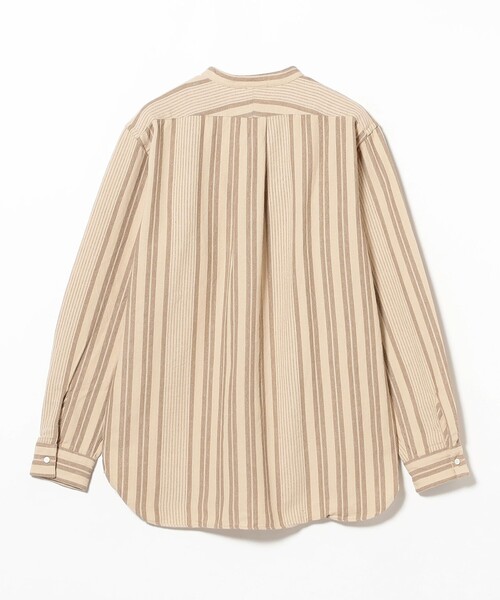 BEAMS PLUS(ビームスプラス)の「Band Pullover Indian Oxford Stripe(シャツ/ブラウス・メンズ・ベージュ/ブラウン・LARGE/MEDIUM/SMALL/X-LARGE)」の8枚目の写真