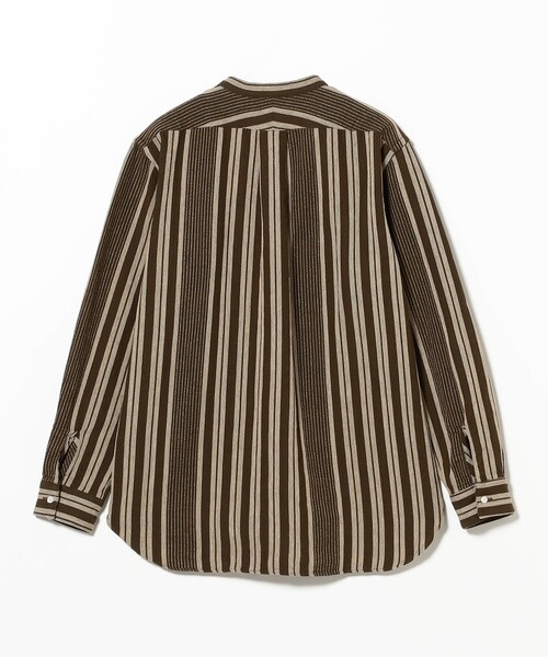 BEAMS PLUS(ビームスプラス)の「Band Pullover Indian Oxford Stripe(シャツ/ブラウス・メンズ・ベージュ/ブラウン・LARGE/MEDIUM/SMALL/X-LARGE)」の15枚目の写真