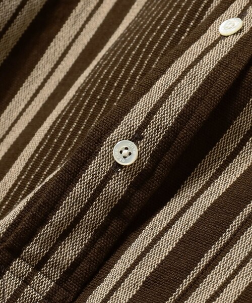 BEAMS PLUS(ビームスプラス)の「Band Pullover Indian Oxford Stripe(シャツ/ブラウス・メンズ・ベージュ/ブラウン・LARGE/MEDIUM/SMALL/X-LARGE)」の16枚目の写真