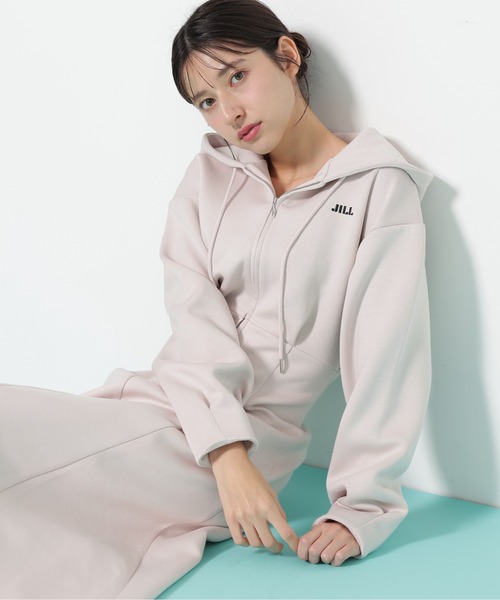 JILL by JILL STUART（ジルバイジルスチュアート）の「【WEB限定再入荷】ダイバーフーディーロングワンピース（ワンピース・レディース・ベージュ/グレー/ピンク・FREE）」の16枚目の写真