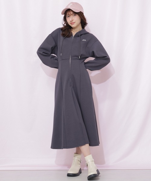 WEB限定再入荷】ダイバーフーディーロングワンピース（ワンピース