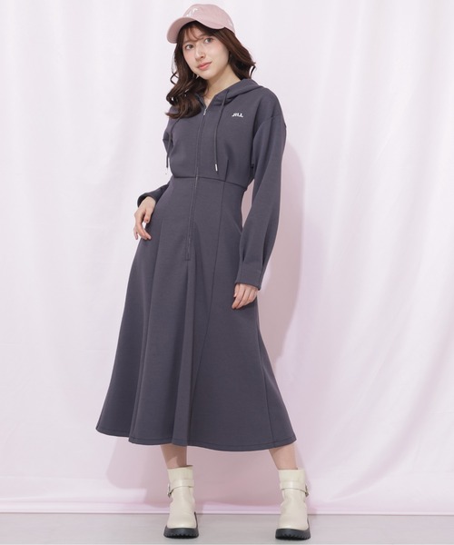 WEB限定再入荷】ダイバーフーディーロングワンピース（ワンピース